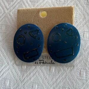 Pakula Blue Geometric Earrings